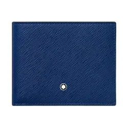 Ví Montblanc Sartorial Wallet 6CC MB130812 Màu Xanh Blue N-MS