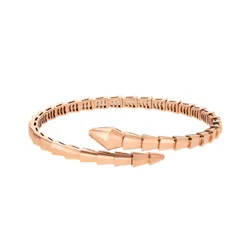 Vòng Đeo Tay Jewery Luxury Serpenti Viper Bracelet One Coil 18K Rose Gold Bracelet Màu Vàng Hồng (Chế Tác)