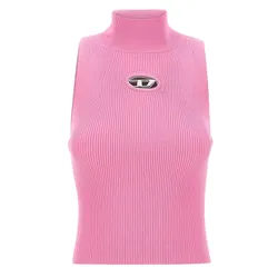 Áo Ba Lỗ Nữ Diesel Pink Ribbed Sleeveless Top A130200DLAX377 Màu Hồng Size XS