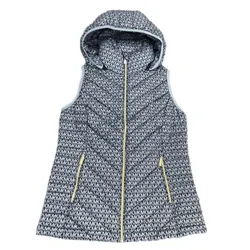 Áo Khoác Gile Nữ Michael Kors Down Quilted Vest Powder 77F5311 M82 Màu Xanh Navy Size XS
