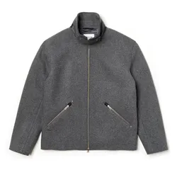 Áo Khoác Nam Lacoste Long Sleeve Wool Blend Jacket BH8423 VSN Màu Xám Đậm Size 54