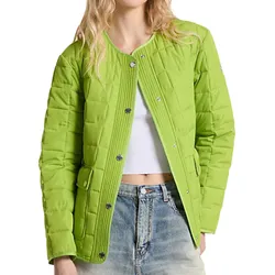 Áo Khoác Nữ Michael Kors MK Quilted Jacket 77Y6771M42 Màu Xanh Lá Size L