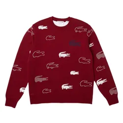 Áo Len Nam Lacoste Crew Neck Organic AH2693-MUD Classic Màu Đỏ Size 4