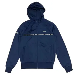 Áo Nỉ Nam Lacoste Overlay Full Zip Hoodie Màu Xanh Navy Size 3
