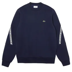 Áo Nỉ Sweater Nam Lacoste Active Tape Crew In SH9884 166 Màu Xanh Navy Size 4