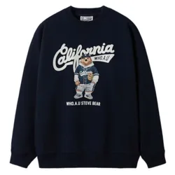 Áo Nỉ Sweater WHOAU Steve Photo Sweatshirt WHMWF2221U Màu Xanh Navy Size S