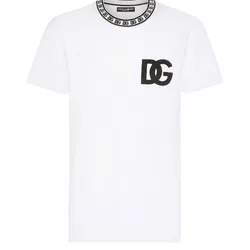 Áo Phông Nam Dolce & Gabbana D&G Logo G8PJ4Z HU7MA Màu Trắng Size 46