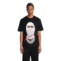 Áo Phông Nam Ih Nom Uh Nit Black With Face Printed - NUS24283009 Tshirt Màu Đen Size XS