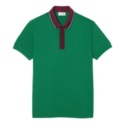 Áo Polo Nam Lacoste Smart Paris Contrast Collar Piqué PH6238 CNQ Màu Xanh Lá Size 3