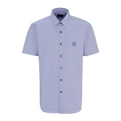 Áo Sơ Mi Cộc Tay Nam Giovanni Shirt GSS0161-1 Kẻ Xanh Navy Size M