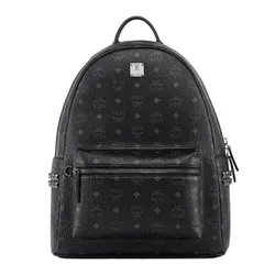 Balo MCM Stark Side Studs Backpack In Visetos Màu Đen