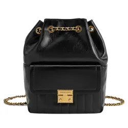 Balo Nữ Charles & Keith CNK Donna Crinkle-Effect Backpack Black CK2-60271530 Màu Đen