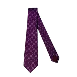 Cà Vạt Gucci GG Pattern Silk Tie Purple 408865 4E002 5272 Màu Tím