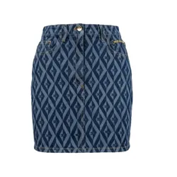 Chân Váy Nữ Elisabetta Franchi In Blue Denim - GJ23D36E2 104 B Màu Xanh Size 40