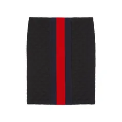 Chân Váy Nữ Gucci Black With Logo Printed - 771282ZAPNA 1043 Phối Màu Size 38