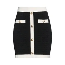 Chân Váy Nữ Elisabetta Franchi In Black Knitted - GK 98B 42E2 V290 Màu Đen Size 42