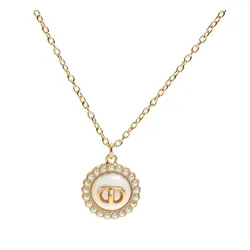 Dây Chuyền Nữ Dior Necklace For Petit CD Gold/White N2636WOMVE D26E Màu Vàng Trắng