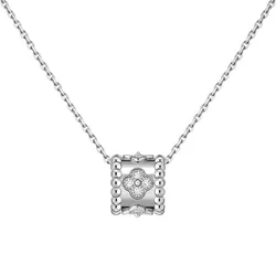 Dây Chuyền Jewery Luxury Perlée Clovers Pendant VCARO2EF00 Màu Bạc
