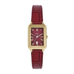 Đồng Hồ Nữ Fossil Raquel Leather Straps ES5383 Màu Đỏ Phối Vàng