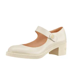 Giày Cao Gót Nữ Dior D-Doll Pumps White Shiny KDP909CCF-S03W Màu Trắng Size 35 N-QL