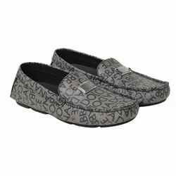 Giày Lười Nam Dolce & Gabbana D&G Printed Jacquard Loafers A50597 Màu Xám Size 7
