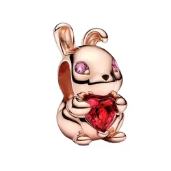 Hạt Vòng Charm Nữ Pandora Chinese Year Of The Rabbit 782471C01 Màu Vàng Hồng