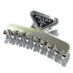 Kẹp Tóc Nữ Prada Barrette Màu Xanh Bạc