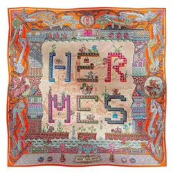 Khăn Nữ Hermès Super Silk Quest Scarf 90 Phối Màu