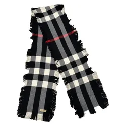Khăn Quàng Cổ Burberry Wool Half Mega Fashion Plaid Check Scarf Màu Đen Kẻ