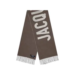 Khăn Quàng Cổ Jacquemus L'echarpe Fringe Logo In Brown - 226AC435-5007 Màu Nâu