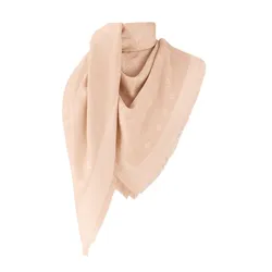 Khăn Quàng Cổ Nữ Louis Vuitton LV Monogram Classic Shawl M77356 Màu Ecru
