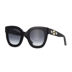 Kính Mát Nữ Gucci Sunglasses GG0208S 001 Màu Đen Xám