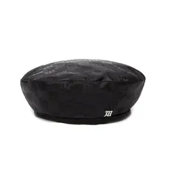 Mũ Nồi Nữ Misbhv Signature Monogram Beret Black Màu Đen Size S