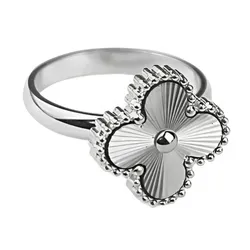 Nhẫn Nữ Jewery Luxury Atsuba Lucky Alhambra Màu Bạc