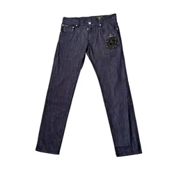 Quần Jean Nam Dolce & Gabbana DG In Blue Denim With Logo Embroidered - GYD2LZ FURHB B6712 Màu Xanh Đen Size 46