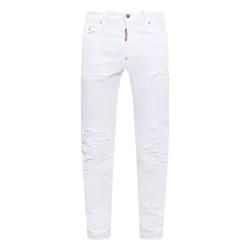 Quần Jean Nam Dsquared S74LB1278 STN833 White Skater Denim Màu Trắng Size 44