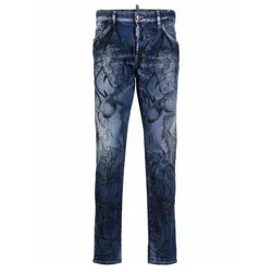 Quần Jean Nam Dsquared2 Skater Pants S71LB1058 S30664470 Màu Xanh Họa Tiết Size 46