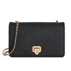 Túi Đeo Vai Nữ Charles & Keith CNK Jacquard Mini Shoulder Bag Black CK2-00681180 Màu Đen