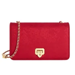 Túi Đeo Vai Nữ Charles & Keith CNK Jacquard Mini Shoulder Bag Crimson Red CK2-00681180 Màu Đỏ