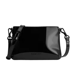 Túi Đeo Vai Nữ Charles & Keith CNK Patent Chain-Handle Shoulder Bag Jet Black CK2-20671693 Màu Đen
