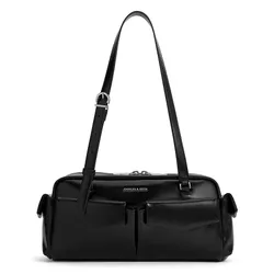 Túi Đeo Vai Nữ Charles & Keith CNK Rachel Elongated Multi-Pocket Shoulder Bag CK2-20160187 Noir Màu Đen