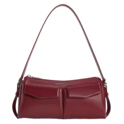 Túi Xách Tay Nữ Charles & Keith Rachel Pocket Chain Handle Bag CK2-20160191 Burgun Màu Đỏ
