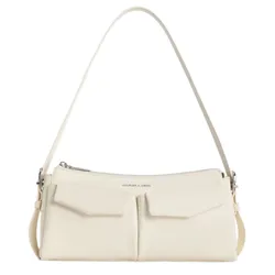 Túi Xách Tay Nữ Charles & Keith Rachel Pocket Chain Handle Bag CK2-20160191 Cream Màu Kem