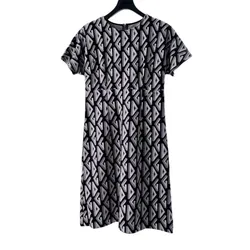 Váy Nữ Dolce & Gabbana D&G Black With Monogram Logo Printed - F6DDAT FJ7C7 Màu Đen Size 40
