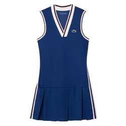 Váy Nữ Lacoste Women's Piqué Tennis Dress With Removable Liner EF1031 PIM Màu Xanh Blue Size 38