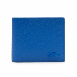 Ví Nam Lacoste Logo Print Wallet NH4258FW L97 Màu Xanh Dương