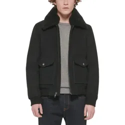 Áo Khoác Nam Tommy Hilfiger Men's Faux-Fur Collar Jacket AP032 Black Màu Đen Size M