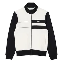Áo Khoác Nỉ Nam Lacoste Paris Zipper Sweatshirt SH7490 8LP Màu Đen Trắng Size 6