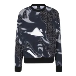 Áo Nỉ Sweater Nam Armani Exchange Moletom Com Logo ZJDGZ-22BS Màu Xanh Đen Size M
