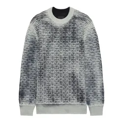 Áo Len Nam Givenchy Crew Neck BM90Q14YGK Màu Trắng - Đen